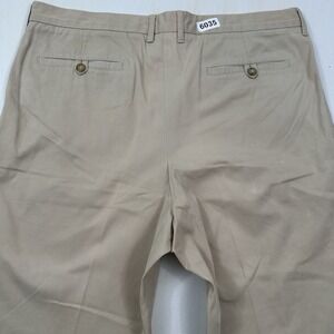 VTG Y2K New Man Baggy Pleated Pants Men 34x30 Khaki Chino High Rise Cuffs France